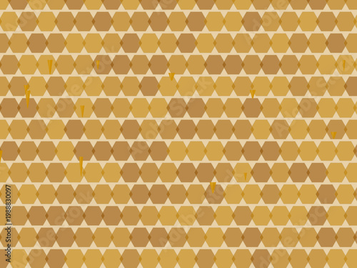 Honeycomb Honey Drip Hexagon Pattern Background