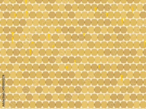 Honeycomb Honey Drip Hexagon Pattern Background