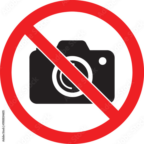 No camera sign vector illustration with no camera no photos snapshot