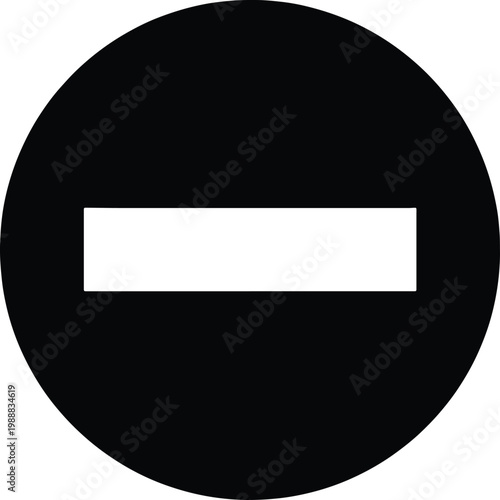 Prohibited sign red circle with horizontal bar no entry symbol