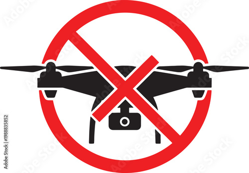 No drone allowed symbol forbidden drone sign a clear graphic