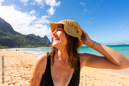 blissful portrait beach paradise 
