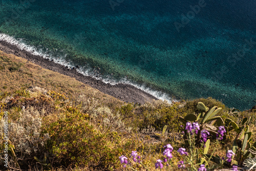 Ponta do Pargo (Ile de Madère, Portugal, Océan atlantique) - Vue de la point de vue panoramique  Miradouro do fio sur les falaises dominant l'océan à la pointe ouest de l'île 