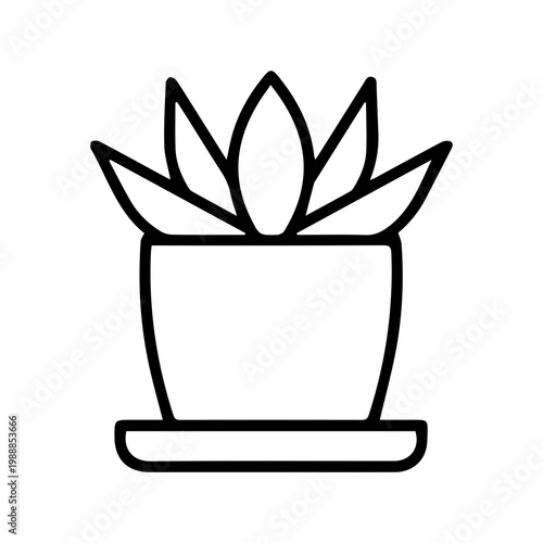 Potted Succulent Plant Icon