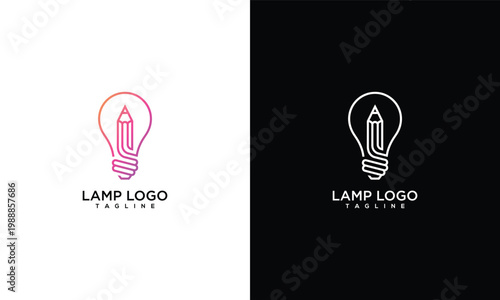 Lightbulb And Pencil Logo Design
