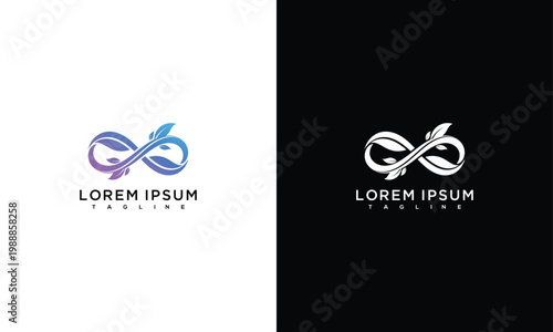 Infinity Symbol Logo with Floral Accents