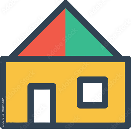 House symbol represents residential property and real estate industry.