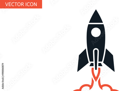 Rocket icon illustrates the rapid acceleration of a new business startup.
