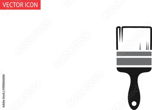 Paintbrush icon serves as a visual tool for renovation and creative projects.
