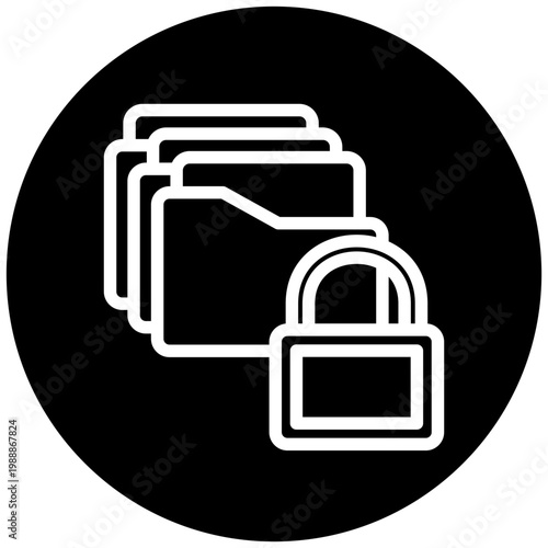 Quarantine File Icon Button, Mini Illustration For Modern Concept, Ui, Ux Web And App Development. Related To Cyber Security, Data Protection.