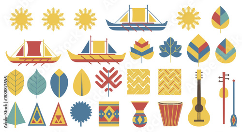 Collection of Polynesian Cultural Elements and Traditional Art Forms.