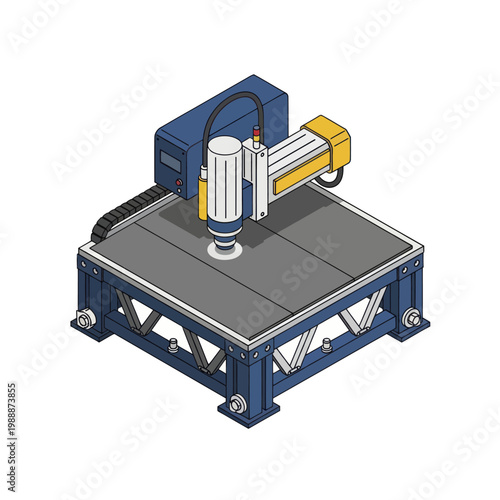 Isometric CNC Machine for Precision Manufacturing and Fabrication.