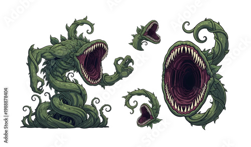 Venomous plant monster with sharp teeth Character sheet