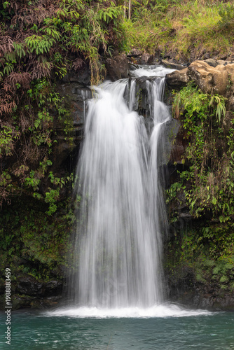 Waterfall along the road to Hana in Maui