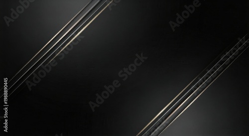 Luxury dark gradient background with elegant metallic diagonal lines, minimal composition, premium corporate style, soft glow, high contrast, copy space
