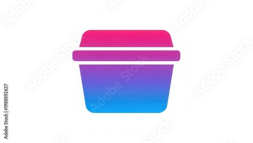 Vibrant gradient container icon displaying modern digital commerce and storage concepts