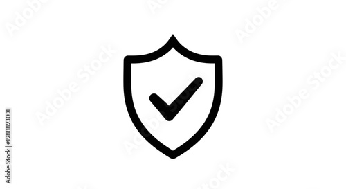 Shield Icon with Check Mark Symbol