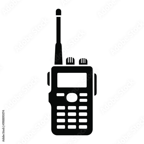 Walkie talkie radio device provides a portable communication solution.