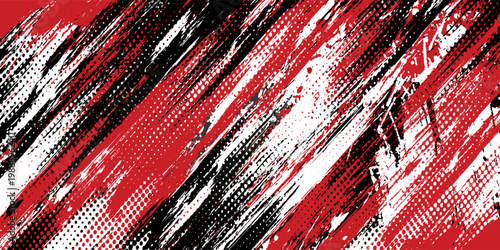 Gaming esport background striking stripes electric banner vector illustration design red black grunge brush wing comic pattern modern abstract concept livery stripes decal paint splash splatter.eps 10