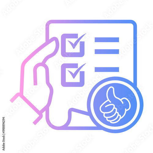 recommendation Line Gradient Icon