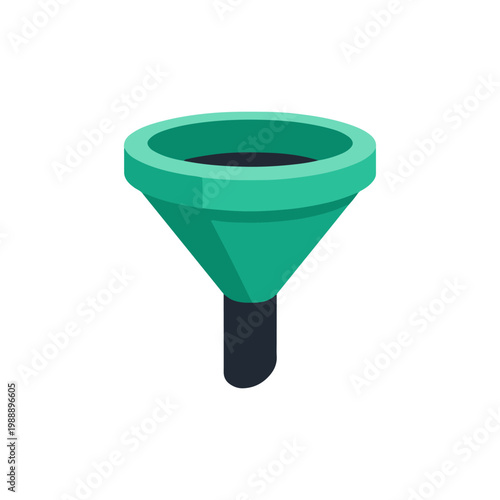 Filter funnel 3D icon
Vector color 3D icon on a white background