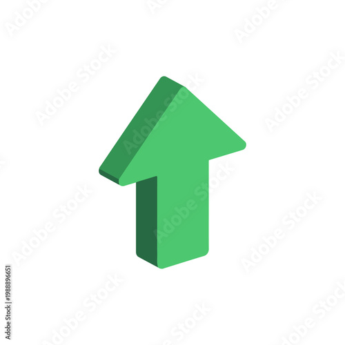 Arrow up 3D icon
Vector color 3D icon on a white background