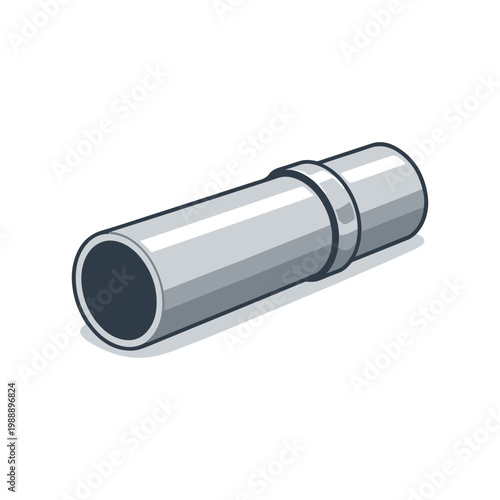 Metal pipe 3D icon
Vector color 3D icon on a white background