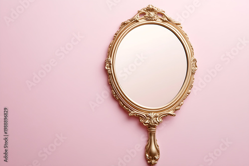 Minimal Vintage Mirror Design with Soft Elegant Tones