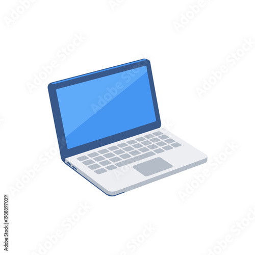Laptop 3D icon
Vector color 3D icon on a white background