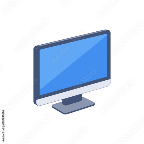 Monitor 3D icon
Vector color 3D icon on a white background