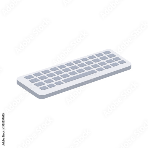 Keyboard 3D icon
Vector color 3D icon on a white background