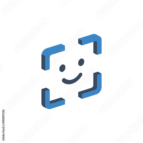 Face ID 3D icon
Vector color 3D icon on a white background