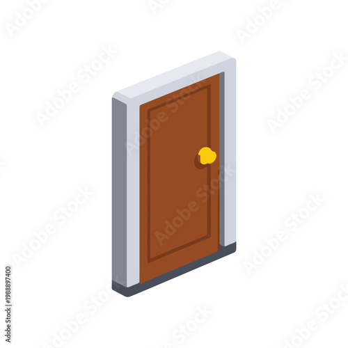 Door 3D icon
Vector color 3D icon on a white background