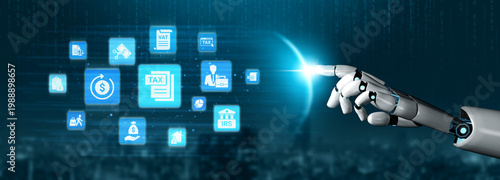 Fotografie Artificial intelligence simplifies tax and financial management