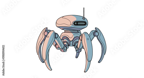 Robot crab machine robotic creature.