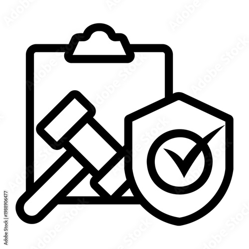 regulatory compliance Line Icon