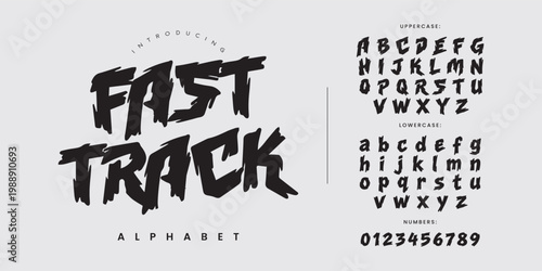 Fast Track heavy brush stroke display font for extreme sports branding and high energy racing event graphics