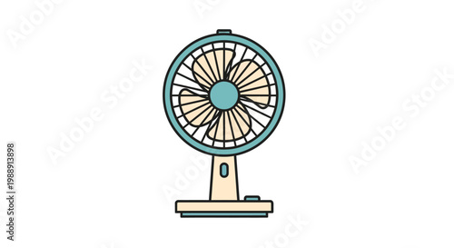 Electric fan on a stand.