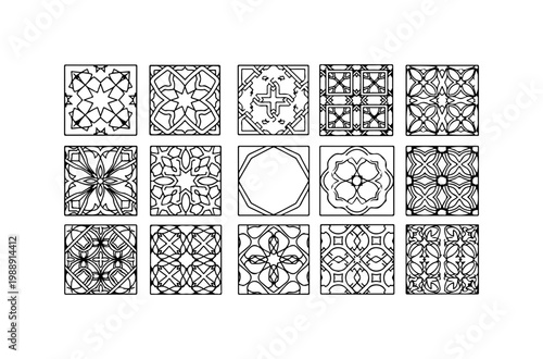 Intricate Islamic Geometric Patterns Collection