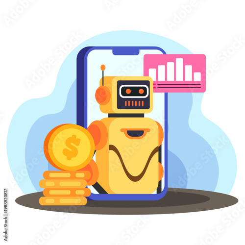Robot Trading App Illustration