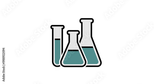 Laboratory glassware science equipment beakers.