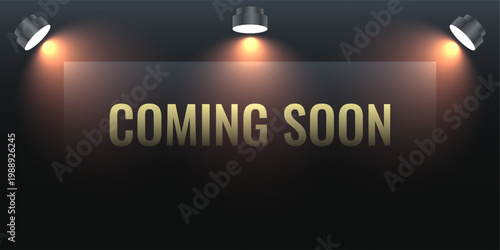 Coming soon illustration template design