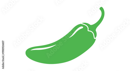 Green jalapeno pepper vegetable closeup.