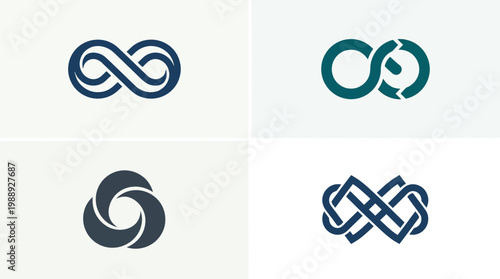 Various Infinity Symbols Representing Concepts of Limitless Possibilities and Eternity.