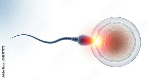 Dynamic microscopic visualization of a male gamete initiating the fertilization process with an ovum