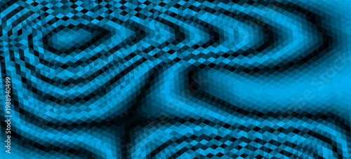 White blue mosaic background. Geometric template with mesh of squares for your amazing design.