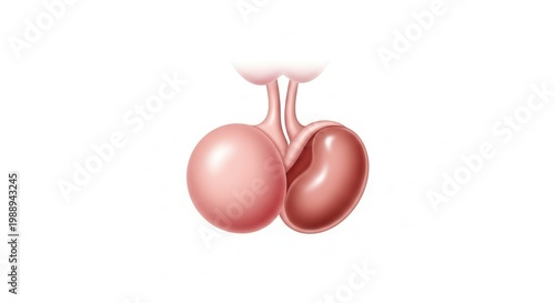 Detailed anatomical illustration of the human male reproductive system gonads and associated