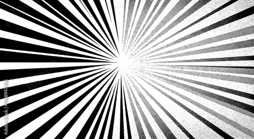 Abstract Comic Book Sunburst Speed Lines Background with Grunge Texture