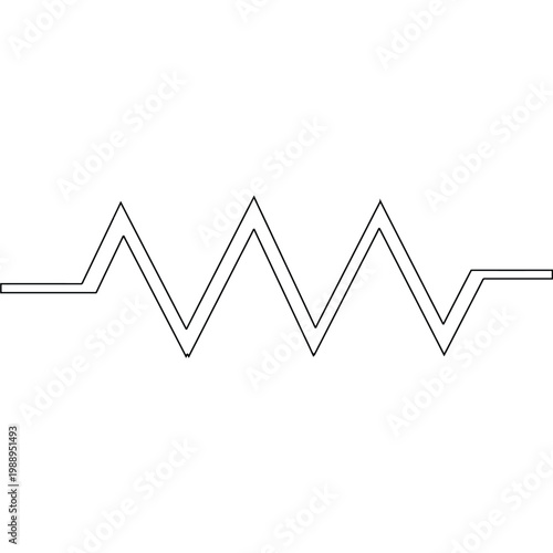 resistor outline icon electronic component circuit symbol