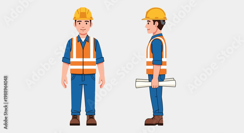 Construction worker in safety gear.